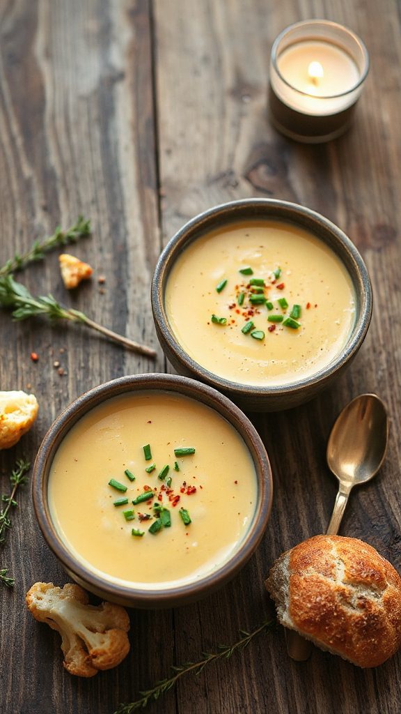 spicy cauliflower cheddar soup