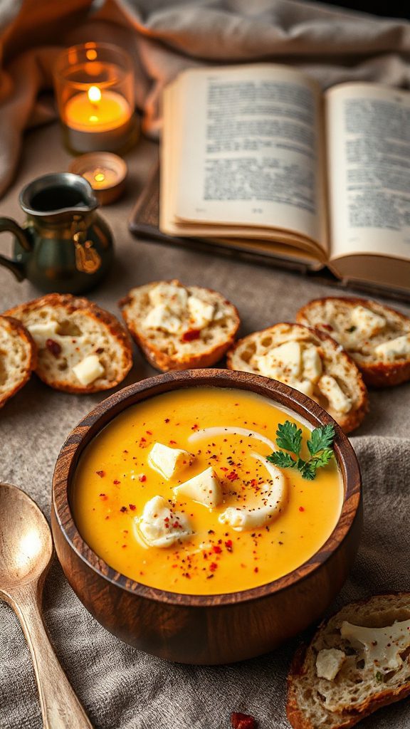 spicy creamy cauliflower cheddar soup