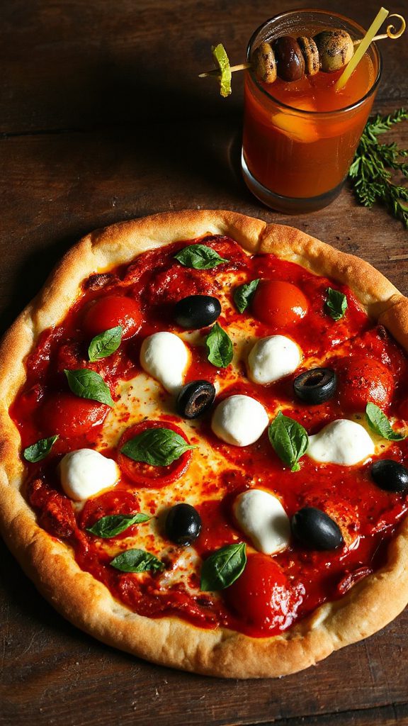 spicy halloween themed pizza creation