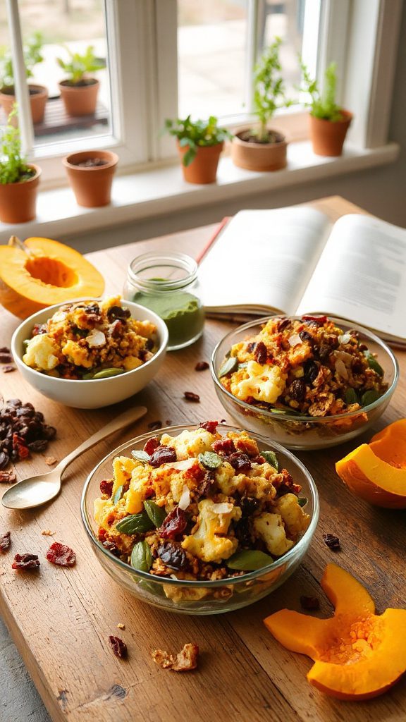 spicy matcha pumpkin seed granola