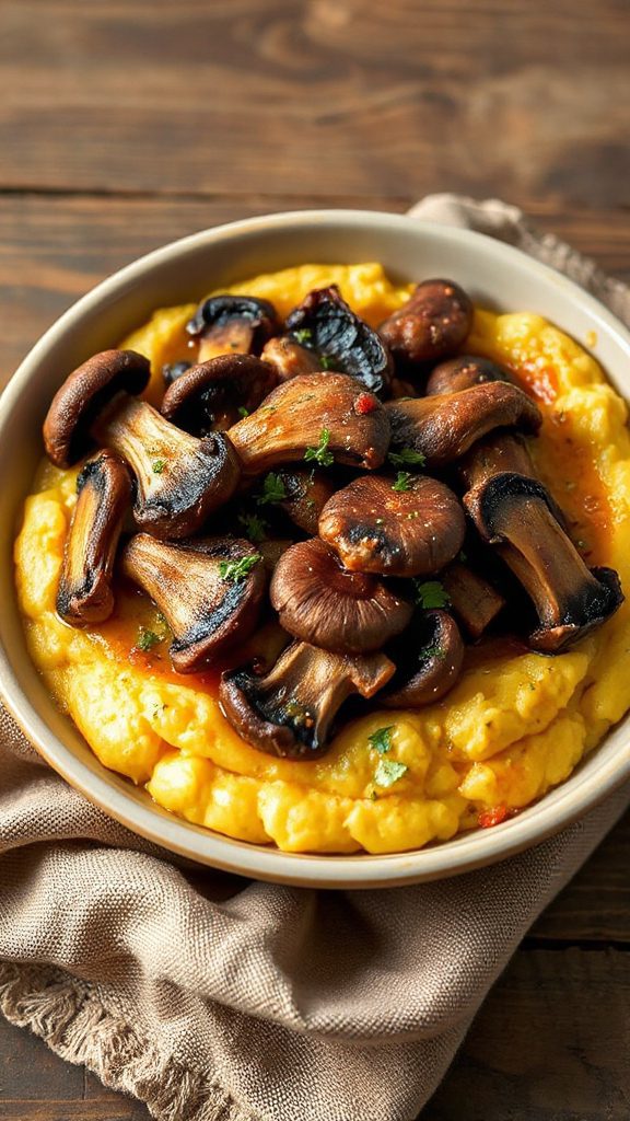 spicy polenta with chorizo