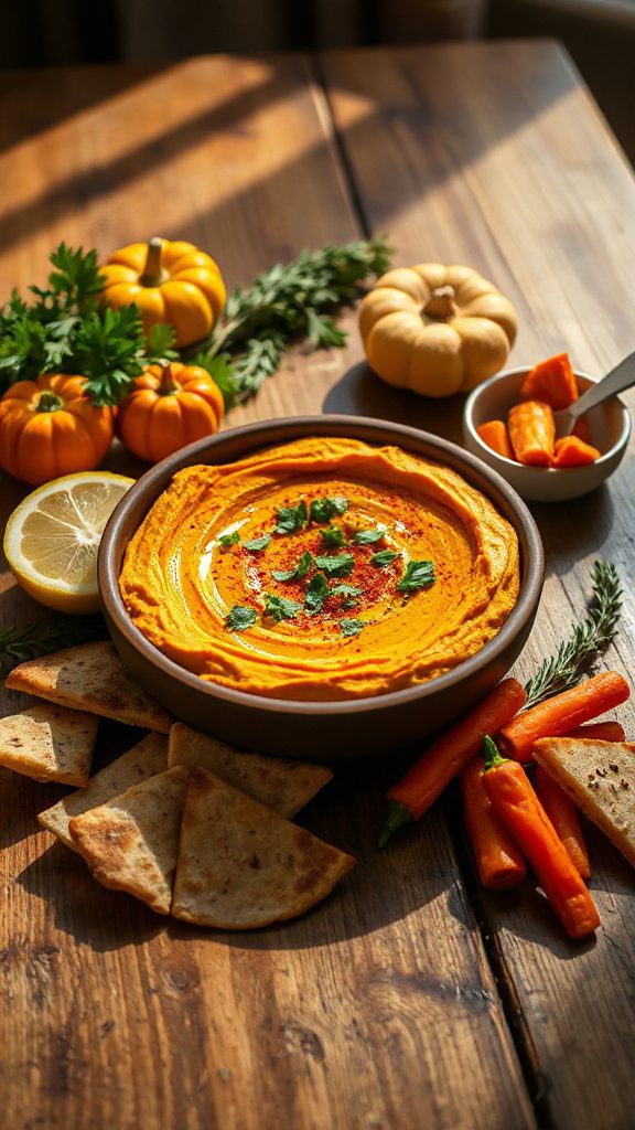 spicy pumpkin chickpea dip