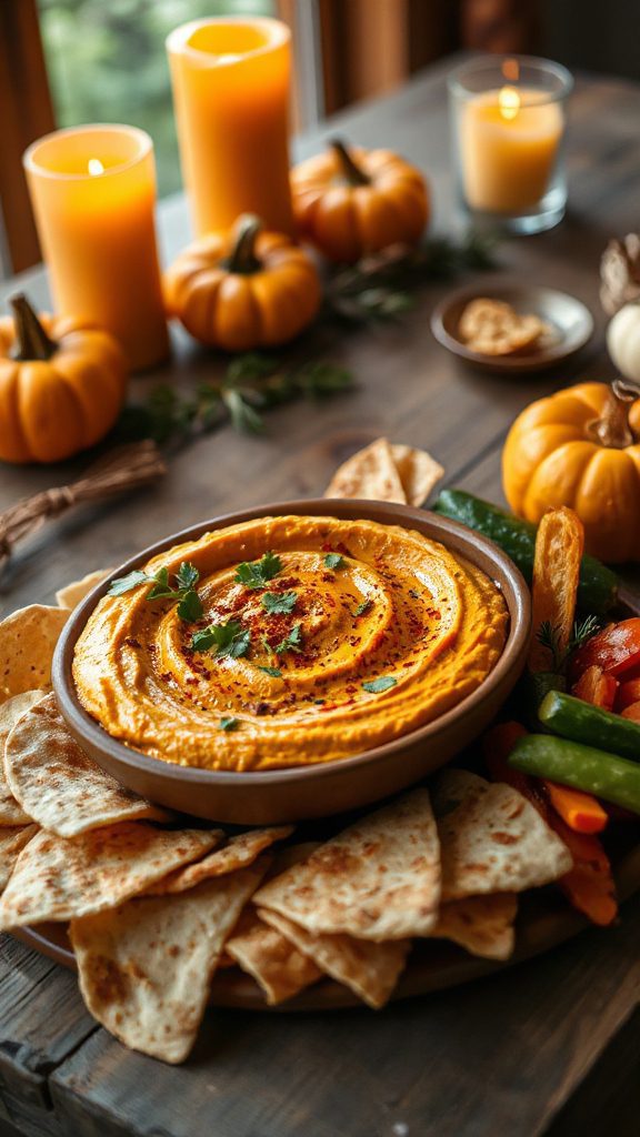 spicy pumpkin chickpea dip