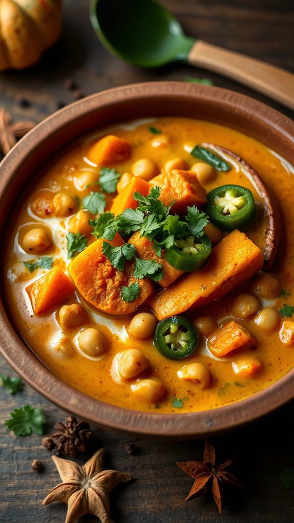 spicy pumpkin chickpea stew