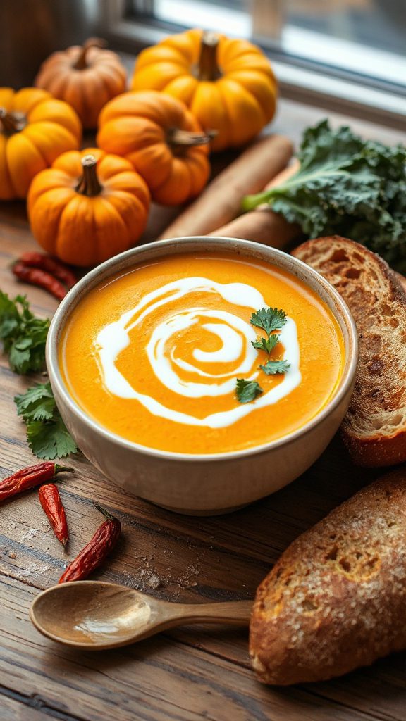 spicy pumpkin coconut soup
