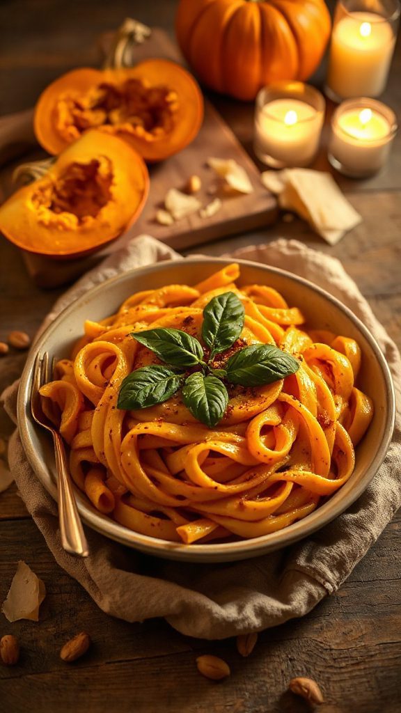 spicy pumpkin penne delight