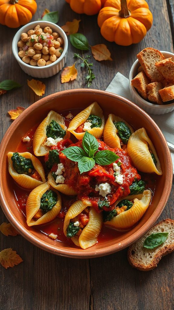 spicy pumpkin stuffed shells