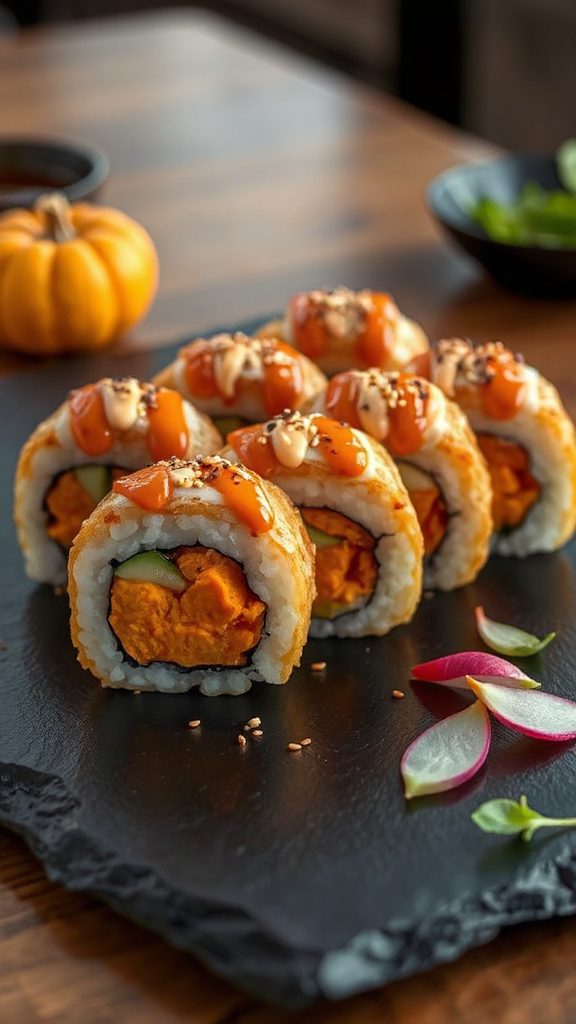 spicy pumpkin sushi delight