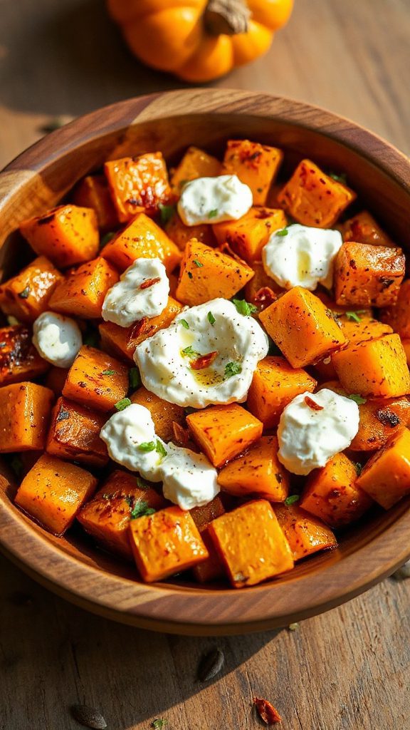 spicy pumpkin sweet potato salad