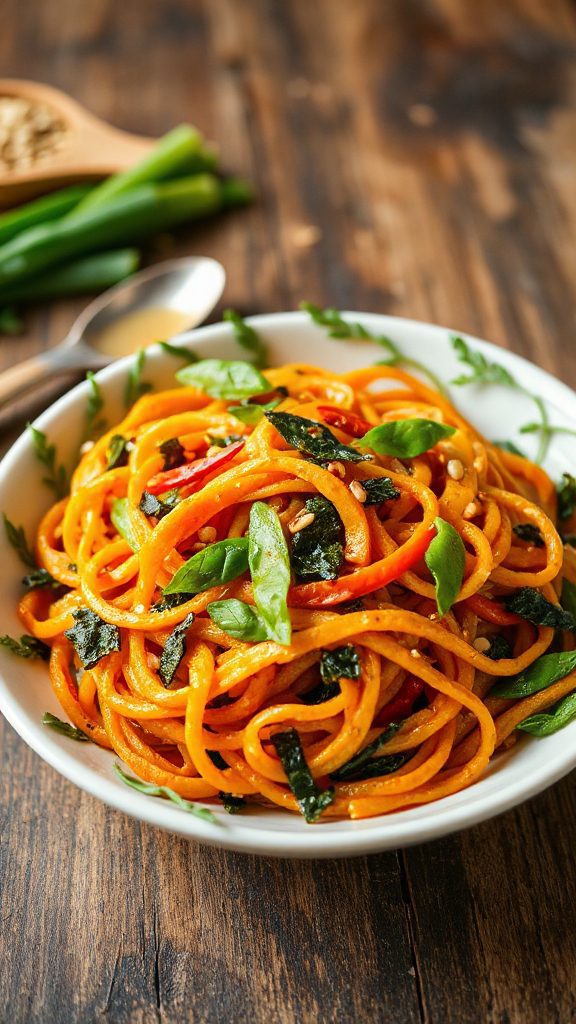 spicy seaweed pumpkin stir fry