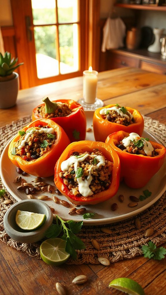 spicy stuffed peppers recipe
