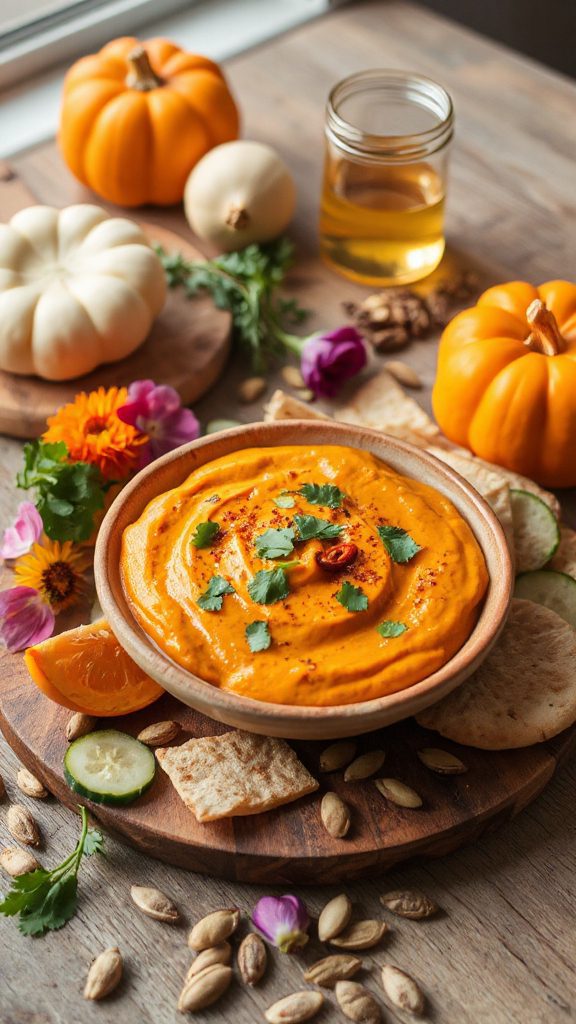 spicy tempeh pumpkin dip