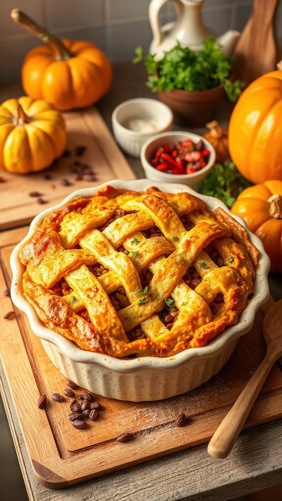 spicy vegetarian lentil pie