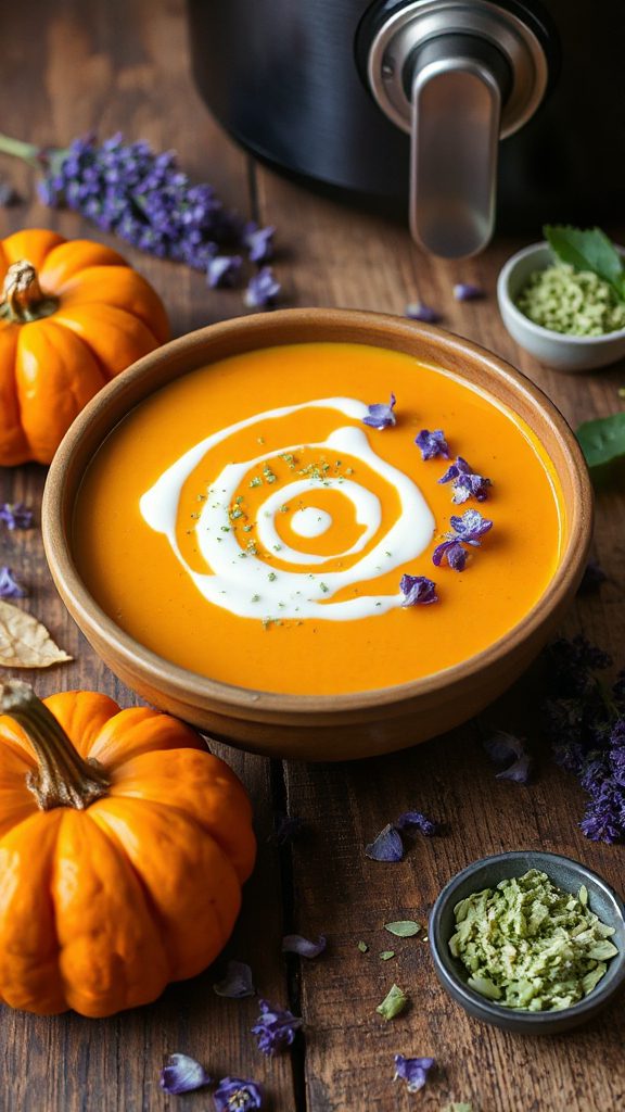 spicy wasabi pumpkin bisque