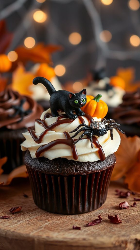 spider web chocolate drizzle