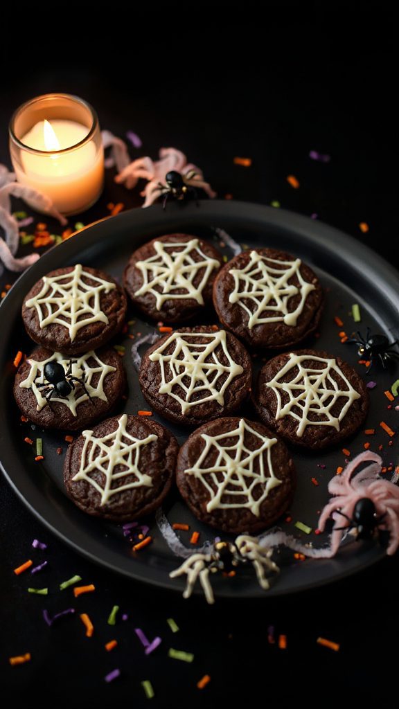 spider web cookies recipe