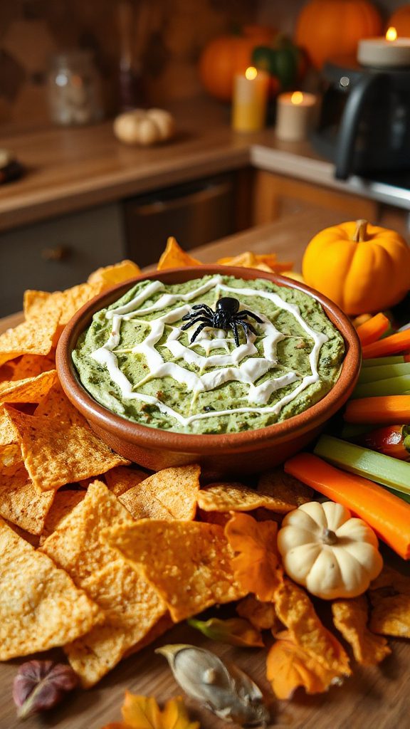 spider web spinach dip