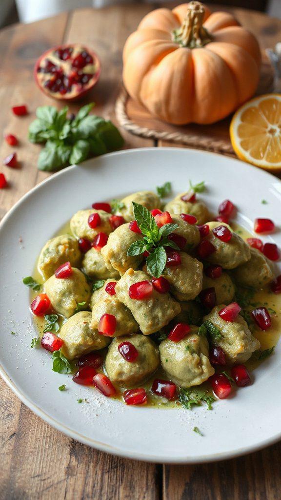 spinach pomegranate gnocchi recipe
