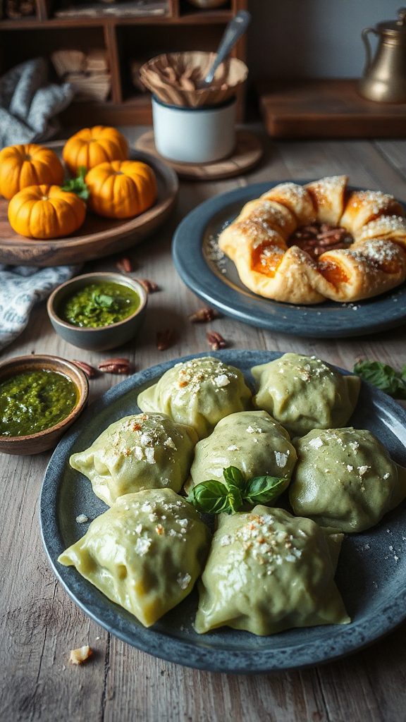 spinach pumpkin dumplings recipe