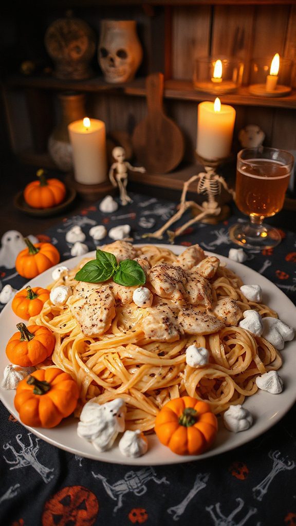 spooktacular chicken alfredo delight