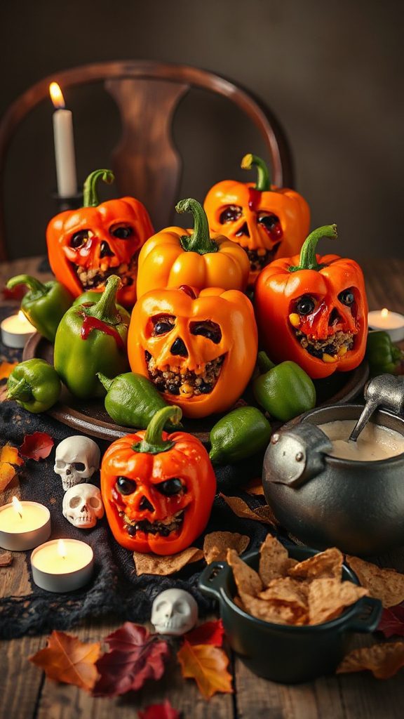 spooktacular stuffed pepper delight