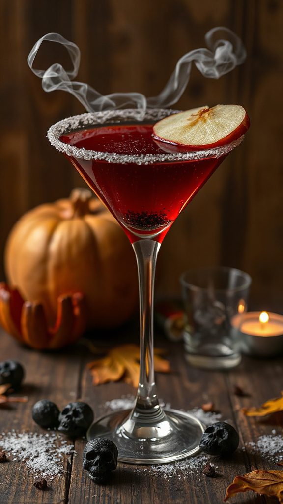 spooky apple cinnamon cocktail