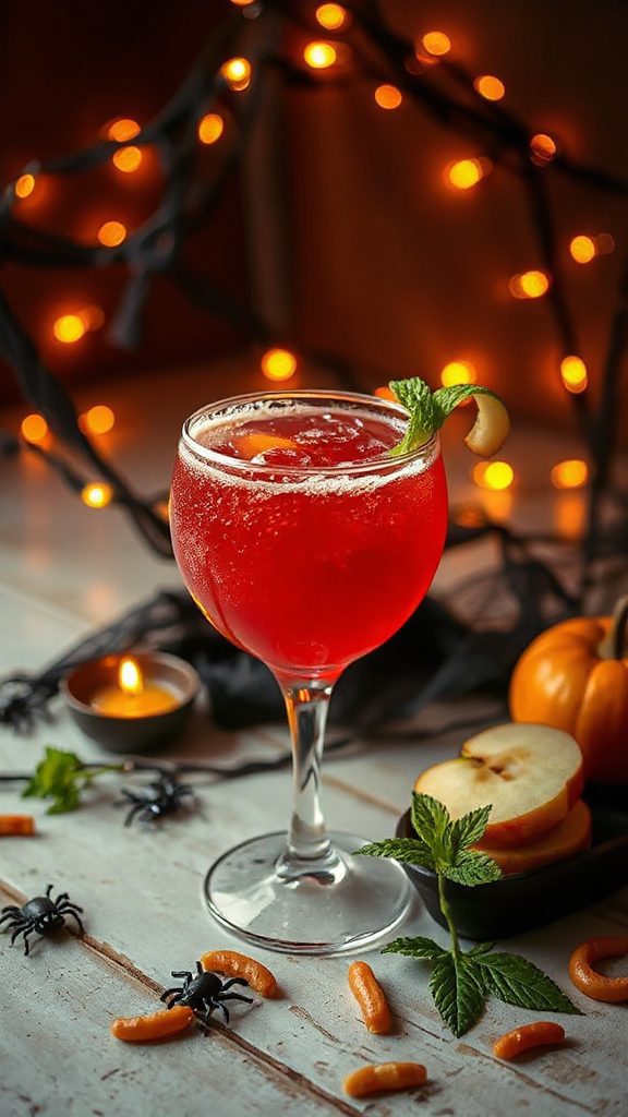 spooky apple cinnamon mocktail