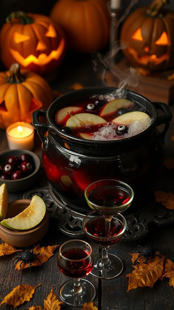spooky apple cranberry punch