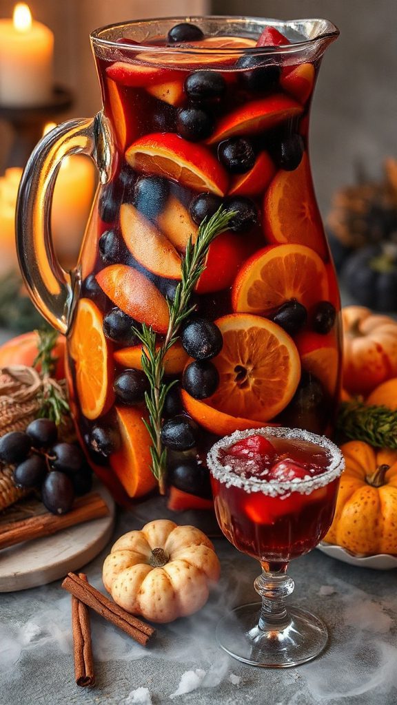 spooky autumn apple sangria