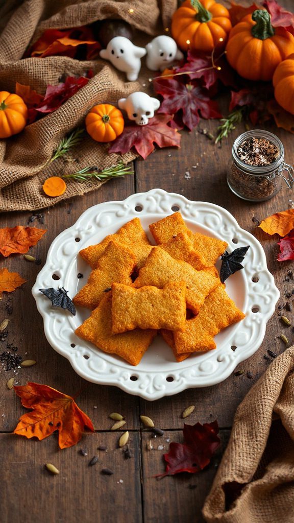 spooky autumn flavored crunchy crackers
