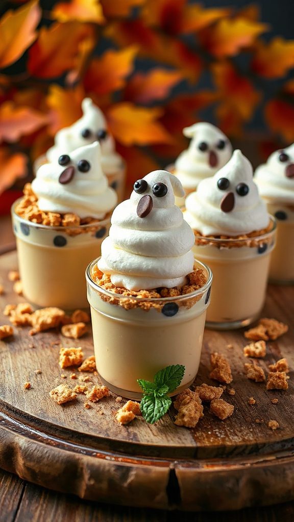 spooky banana pudding cups