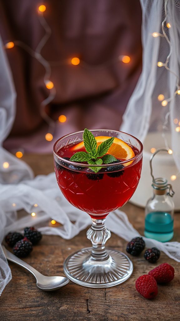 spooky berry halloween drink