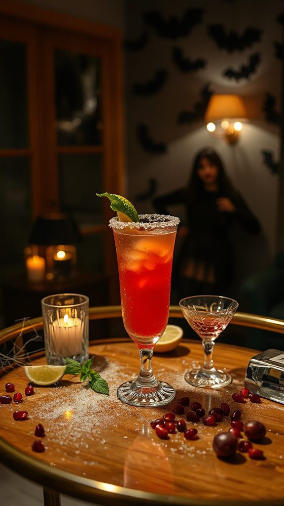 spooky blood orange margarita