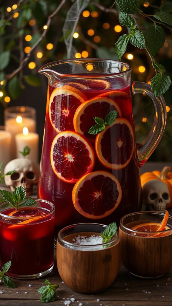 spooky blood orange sangria