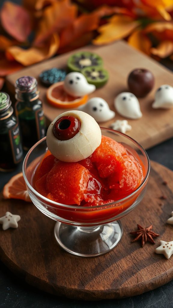 spooky blood orange sorbet