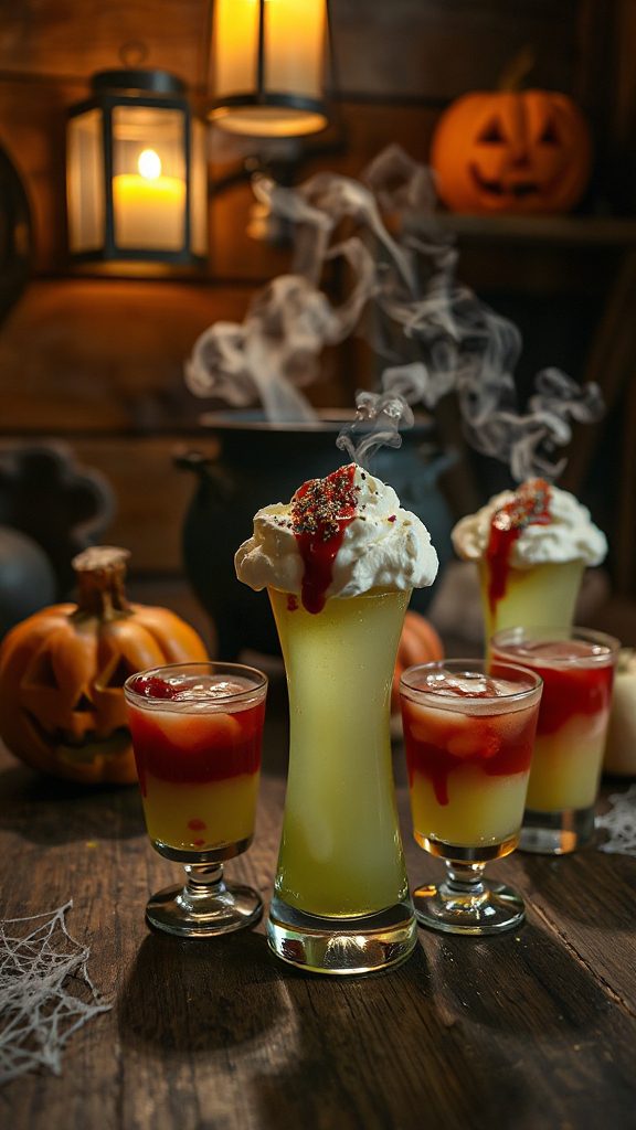 spooky brain themed cocktail creation