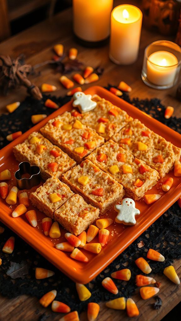 spooky candy corn treats