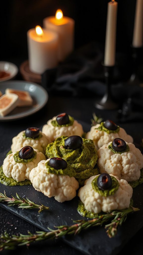 spooky cauliflower appetizer recipe