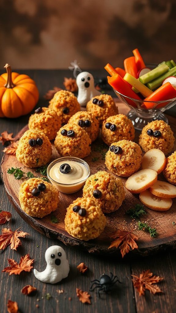 spooky cauliflower rice muffins