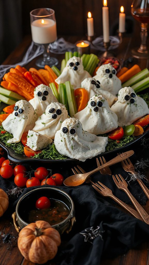 spooky cheese ball appetizer