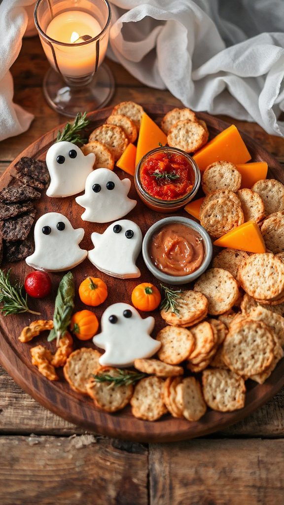 spooky cheese cracker snacks