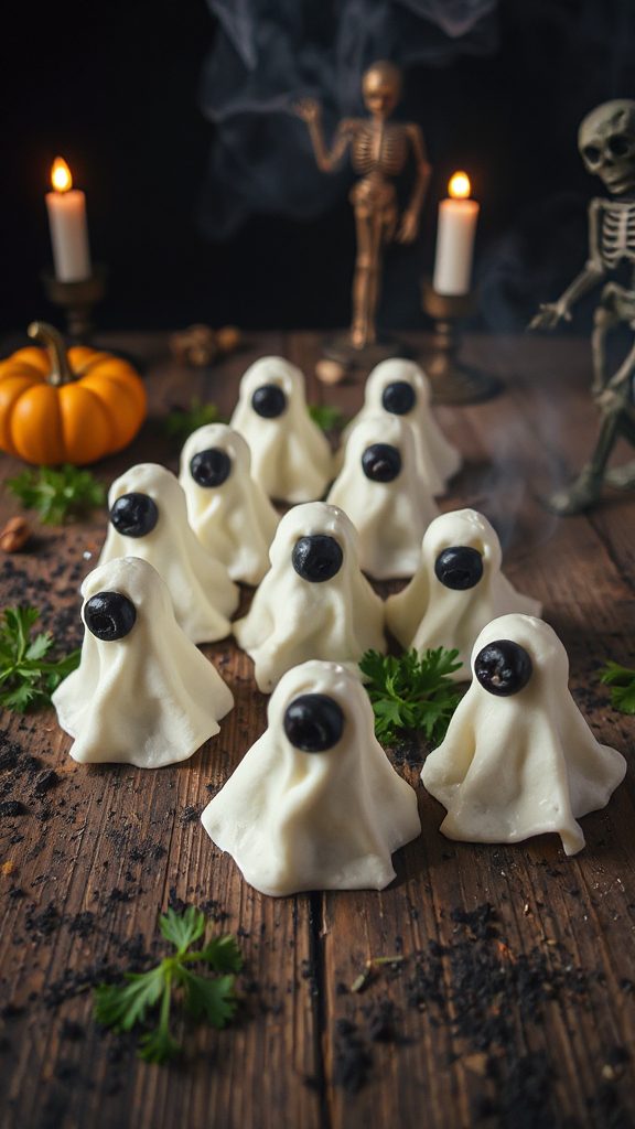 spooky cheese olive snacks