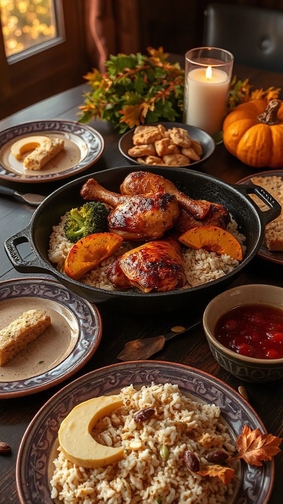 spooky chicken and rice dish