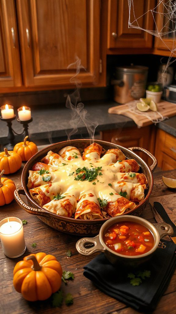 spooky chicken enchiladas recipe