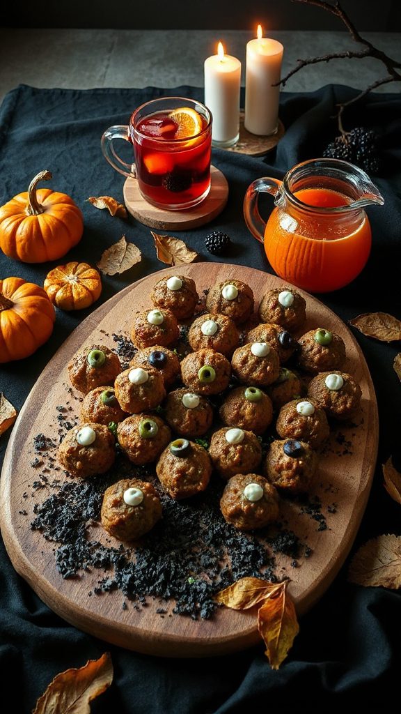 spooky chicken meatball recipe