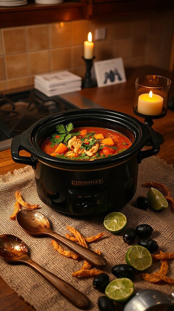 spooky chicken tortilla soup