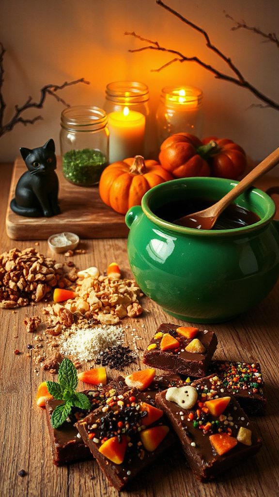 spooky chocolate halloween fudge