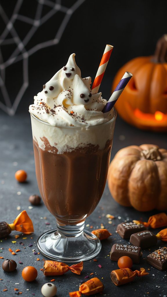 spooky chocolate milkshake delight