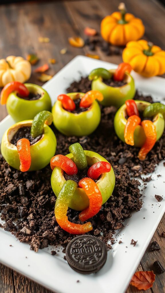 spooky chocolate pudding dessert