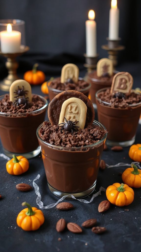 spooky chocolate pudding treat